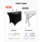 Black Fitted Tablecloth 6 Ft Rectangular Spandex Stretch Cover